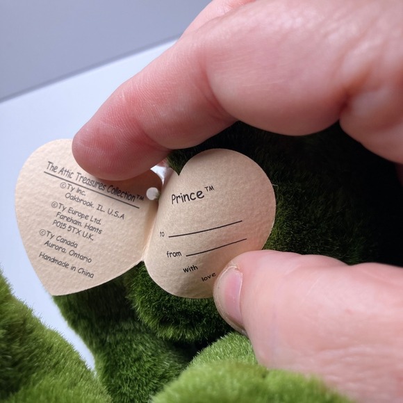 Ty Attic Treasures Prince Frog 1993 Collectible Stuffed Animal  Jointed Legs - Picture 6 of 6